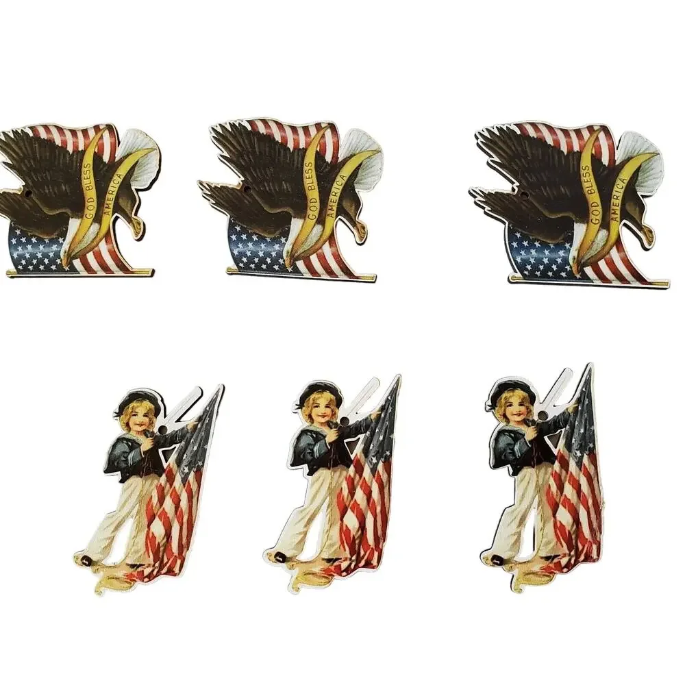 Patriotic Party DecorOrnaments July 4th Independence Day Retro Set of 36 New